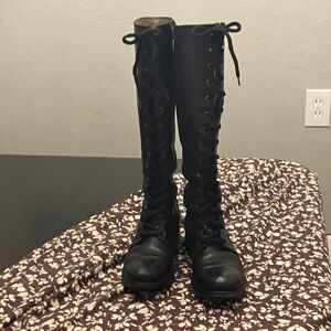 Frye Black Lace-Up Women's Boots